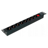 PEPEGREEN PDU TIPO REGLETA DE 8 TOMAS CON INTERRUPTOR Y CABLE DE 2M
